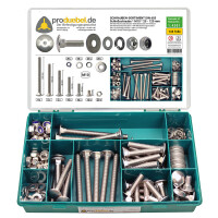 DIN 603 Flachrundschrauben-Sortiment Edelstahl A2 V2A M5 - M