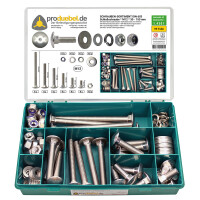 DIN 603 Flachrundschrauben-Sortiment Edelstahl A2 V2A M5 - M