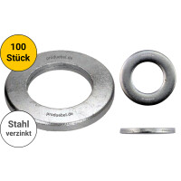 DIN 125 Unterlegscheibe Stahl verzinkt 140 HV A 8,4 * 100 St