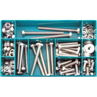 DIN 933 6-kant Schraubensortiment M10 Edelstahl A2 V2A (DIN9