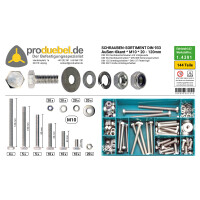 DIN 933 6-kant Schraubensortiment M10 Edelstahl A2 V2A (DIN9