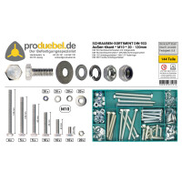 DIN 933 6-kant Schraubensortiment M10 Stahl verzinkt 8.8 (DI