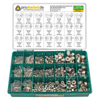 DIN 934/985/1587 Muttern-Sortiment Edelstahl A2 V2A Ø