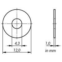 DIN 9021 große Unterlegscheibe Stahl galv. verzinkt 14