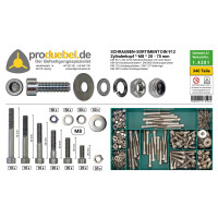 DIN 912 Zylinderschrauben-Sortiment Edelstahl A2 V2A M8 inkl