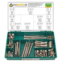 DIN 912 Zylinderschrauben-Sortiment Edelstahl A2 V2A M10 ink