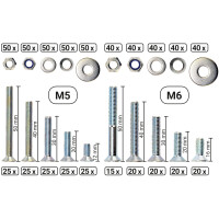 DIN 7991 Senkschrauben-Sortiment Stahl verzinkt 8.8 M3 - M12