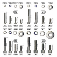 DIN 912 Großes Zylinderschrauben-Sortiment Deluxe M4/M