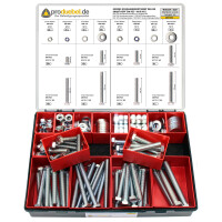 DIN 933 Großes 6-kant Schraubensortiment Deluxe Stahl 