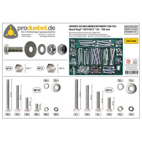 DIN 933 Großes 6-kant Schraubensortiment Deluxe Stahl 